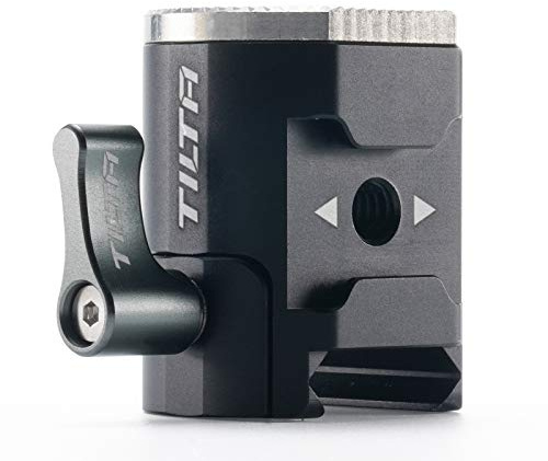Tilta Rechte Seite NATO Schiene zu Rosettenadapter TGA-NRA-R | Kompatibel mit DJI RS5/RS4/RS4 Pro/RS3/RS3 Pro/RS2/RSC2 Gimbal, mit Cold Shoe & 1/4-20 Gewinden, Premium Aluminiumlegierung