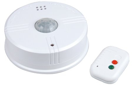 Deckenalarm 360° mit Fernbedienung | Einbruchschutz, PIR Sensor, Sirene, batteriebetrieben, Sicherheitsalarm, Haus, Garage, einfache Montage, Sicherheit