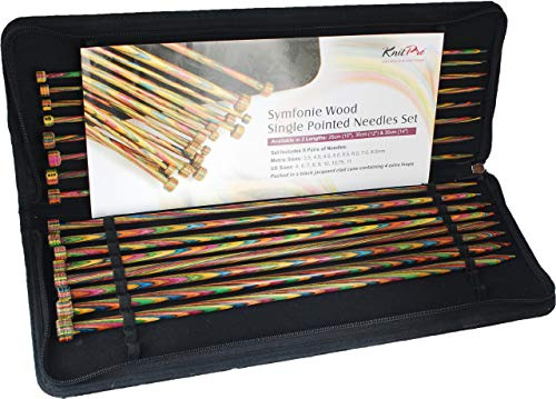KnitPro Symfonie Set mit 8 Paaren Jackennadeln 30cm