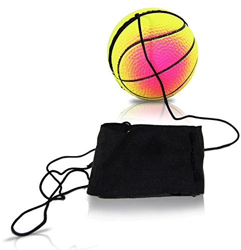 4 x Flummi Sportball mit Klettband 47 mm sortiert