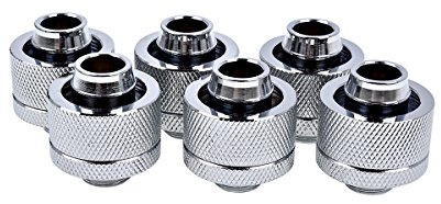 Alphacool Eiszapfen 19/13mm Compression Fitting G1/4 - Chrome Sixpack