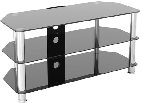 AVF Glass TV Stand, 100cm, up to 50 Inch and 40kg, Cable Management