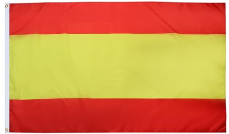 AZ FLAG Flagge Spanien ohne Wappen 250x150 cm Polyester 100D 2 Ösen | Für innen und außen Spanische dekorative Flagge España sin armas doppelte Nähte und verstärkte Kanten mit Metallösen