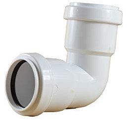 Pushfit 40mm Waste Pipe 90 Degree Bend - White