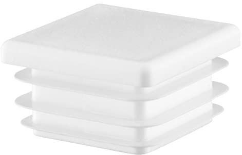 EMFA Lamellenstopfen 100x100 mm Weiß für Vierkantrohre, 10 Stück | Rohrstopfen, Vierkantstopfen, Rohrabdeckung, PE-Kunststoff