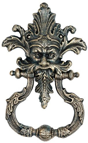 Türklopfer Teufel Faun Figur Skulptur Eisen im Antik-Stil - 33cm (a)