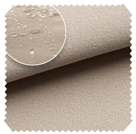 novely® TRITON - Microfaser Velours in Wildleder-Optik - Wasserabweisender Möbelstoff - Pflegeleichte Meterware 1lfm Farbe: 02 Beige