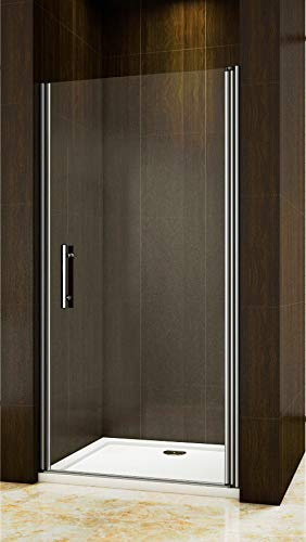 Nischentür 90cm Duschtür Drehtür duschabtrennung NANO Glas 195cm