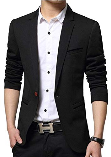 Nemopter Blazer Casual da Uomo Jacket Giacca Casual Elegante Slim Fit Giacca con Un Bottone Giacca Uomo Blazer Giacche