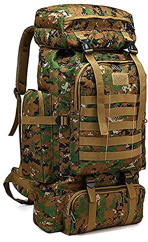 Kabxhueo Rucksack Trekking üBerlebensset Angelrucksack Jagdrucksack Herren wasserdicht Militär Taktisch Großes Fassungsvermögen Rucksack für Outdoor, Reisen, Camping, Wandern, Überlebenstasche