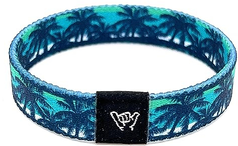 Hang Loose Bands - Coastal Surfer Beach Bracelet for Men, Women & Teens - Comfy Summer - Boho Reversible Wristband - Deja Blu |Medium: 7.5 (for large wrists)