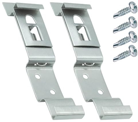 Autodomy Pack 2 Unita Porta Targa Auto | Supporto Targa Auto Universale in Acciaio Inox + 4 Viti | Clip Targa Rimorchio | Portatarga Auto, Rimorchio e Camion | Supporti Targhe Auto