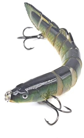 TUXIBIN Leurres de pêche, Leurre Artificiel Multi-Joint Swing Leurre de pêche pour brochet Perche Sandre, appâts artificiels à articulations Multiples