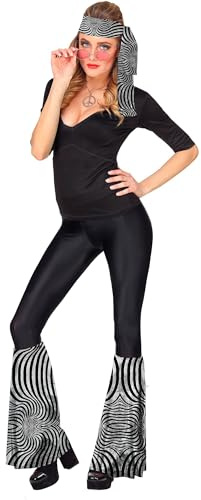 W WIDMANN MILANO Party Fashion - Hippie Set 60er / 70er Jahre | Mit Stirnband und Stulpen, Flower Power Kostüm Accessoire für Disco Outfits, Karneval, Festivals