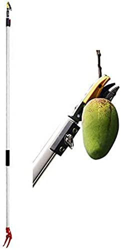 Podadora De Árboles Telescópica Manual Portátil/Recolector De Frutas Eléctrico Recolector De Frutas De Largo Alcance Tijeras De Podar Duraderas Cortador De Ramas, Manual,
