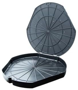 reMAIN MAINbox - 5 St. Mehrweg Pizzakarton aus Recyclingmaterial - nachhaltige Take Away Box - Privat oder Gastrobereich/geeignet für Pizza, Lahmacun, Pide, Flammkuchen, UVM. (Schwarz)