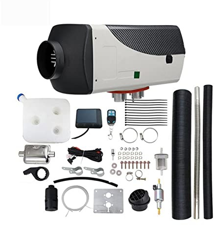 Chauffage de stationnement diesel Chauffage autonome de voiture 12 V 24 V 5 kW 8 kW Chauffage de stationnement de voiture Chauffage à air avec moniteur LCD pour camion RV (couleur : 24 V 8 kW, taill