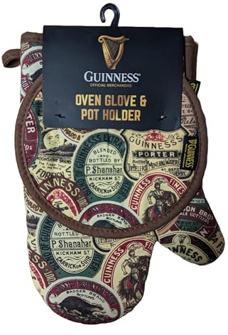 Generic Guinness Oven Glove & Pot Holder Stand With Archive Label Design, 05733