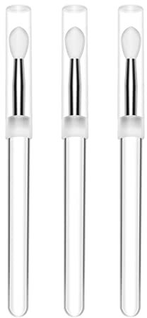 Pennelli per trucco in silicone con tappi a prova di sporco, pennelli applicatori per rossetto, lucidalabbra, ombretto, set di pennelli per trucco in cristallo