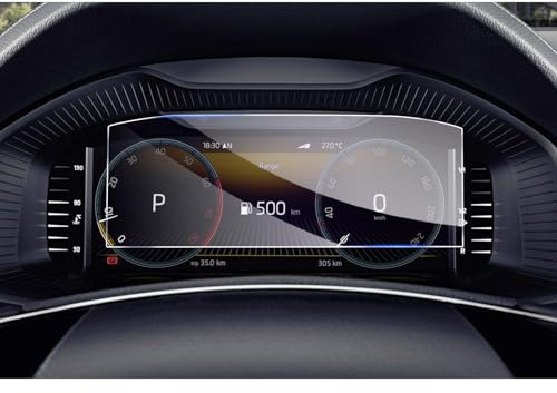 GAFAT Compatibile con Skoda Kodiaq/Karoq/Superb 3V III 2019-2023 10,25 Virtual Cockpit Pellicola protettiva in vetro temperato per display da 10,25 pollici, resistente agli urti, 9H antigraffio