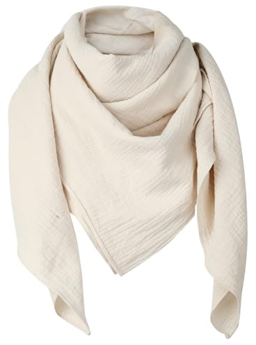 Superora Damen Baumwolle Schals Quadratischer Weiche Schals und Große Winter Warm Wrap Unisex 135 * 135CM