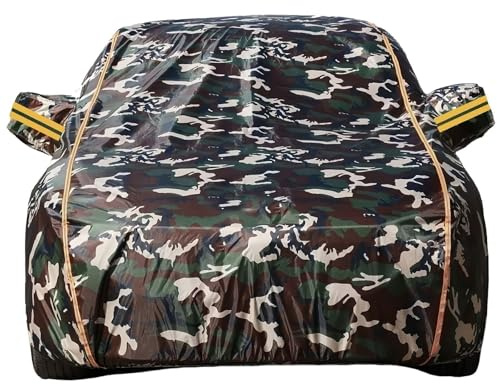 QIANMEI Copriauto per Lincoln Aviator 2020-2024, Telone Protettivo Impermeabile for Interni Ed Esterni Copertura Completa, Tessuto Oxford Resistente Garage con Cerniera Telo Macchina Auto(Camo)
