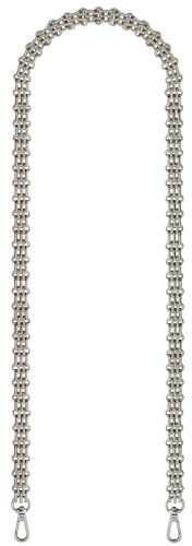 WANYI 120CM Taschenkette Metall Kette für Tasche, Taschengurte zum Wechseln Damen Taschenriemen Geldbörsenkette Trageriemen für DIY Umhängetasche Geldbörse Handtasche mit Karabiner (Silber)