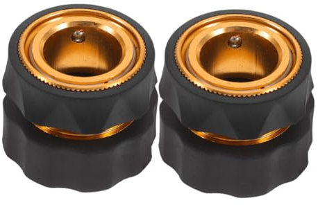 VANZACK 2pcs Garden Hose Adapter Leakproof Quick Connect Fittings Aluminum Alloy Hose Connectors for Outdoor Use