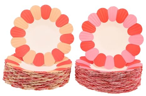 GLEAVI Floral Party Plates Disposable Paper Plates Birthday Party Decorations for Kids 100pcs