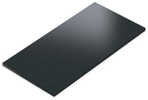AUPROTEC Tischplatte 19mm Alux Schwarz 140x70 cm I Spanplatte mit 2mm ABS Kante & PU-Verleimung I melaminharzbeschichtet I elegant & wasserabweisend