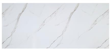 WOLDECOR Marble Effect PVC Wall Panel 60x120 cm, Kitchen & Bathroom Wall Cladding, Waterproof Shower Panels Wet Wall, Granite Look Wall Cladding (1 PCS, Calacatta White)