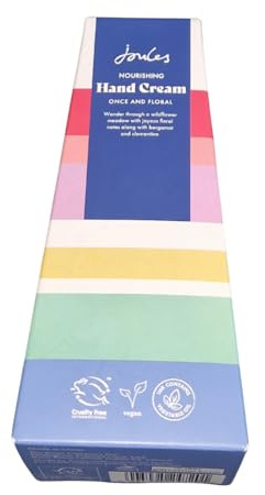 Joules-London Nourishing Hand Cream, Once and Floral Fragrance with Wildflower, Bergamot and Clementine, Vegan, Cruelty-Free, 50ml