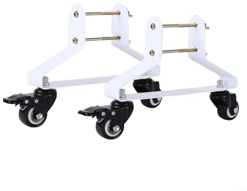 Electric heater feet and stand unit with feet and brake black wheels designed for secure mounting on various radiator frame types (C)