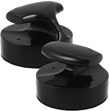 ZUNOXAZ Herramienta de Estampación 2 Piezas 94mm Baren de Plástico Negro Mango Ergonómico para Grabado y Scrapbooking, Bloque de Entintado para Linograbado y Manualidades de Impresión