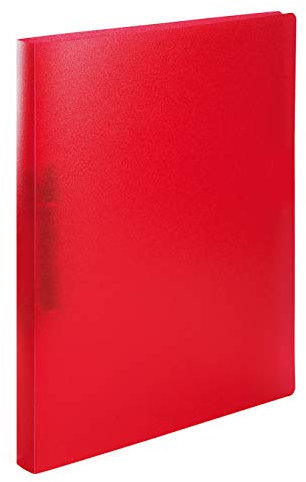 HERMA Ringbuch A4 Rot Transluzent, schmal, 2 Ringe, 25 mm breit, Ringordner aus Kunststoff mit Niederhalter für Kinder, Jungen und Mädchen