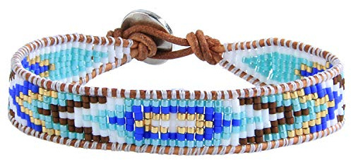 KELITCH Neu Miyuki Perlen Strang Armband Neu Leder Wickelarmbänder Gewebte Geflochten Damen Armbänder (Farbe)