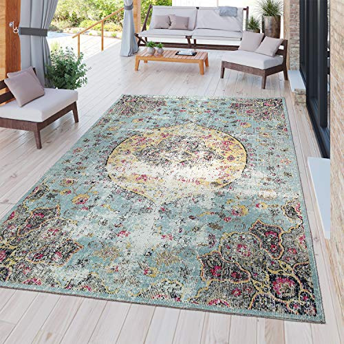 TT Home Moderner Outdoor Teppich Wetterfest für Innen & Außenbereich Boho Style In Multifarben, Größe:240x340 cm