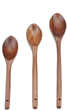 Wooden Oval Spoon Cooking Ladle Scoop Soup Rice Serving Spoon Ladle Wooden Mixing Spoon Tableware Wooden Utensil (Size 1: 26cm)
