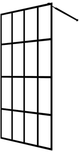 vidaXL Duschvägg till Duschkabin Duschskärm Badrumsvägg Badkarsvägg Badavskiljare Badskärm Badvägg Badrumsavskiljare Duschavskiljare Härdat Glas