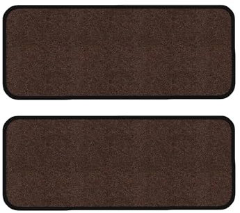 Fußmatten passend für Citroen Jumper II Typ 250 alle Sitzvarianten (Baujahr 2006-2024), Amalfi braun | 2 Trittstufenmatten | Umrandung hellblau