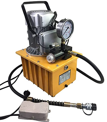 750W 70MPa Bomba hidráulica accionada eléctrica 10000 PSI Pedal Válvula Solenoide Control Unidad Hidráulica Bomba Hidráulica Eléctrica para Válvula de Pedal 220V