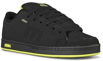 Etnies Kingpin – Stile Classico Heritage dello Skate con Look gonfiato di Tendenza, Cupsole Rinforzata, vestibilità Ammortizzata, Sneakers per Ogni Giorno - Black/Green/Black - 43