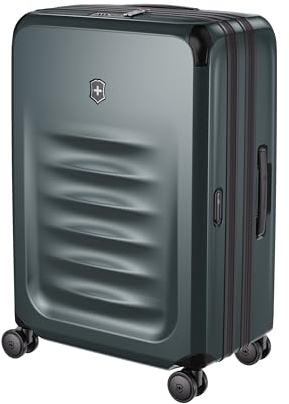 Victorinox Spectra 3.0 Expandable Global Carry-On, Handgepäckkoffer Klein, Trolley mit 4 Rollen, 55 x 40 x 20 cm, 39-47 l, Erweiterbar, Grau/Grün