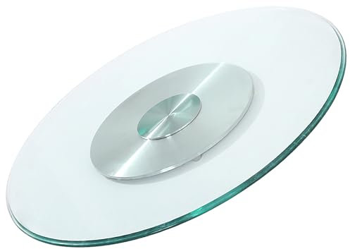Lazy Susan Drehteller Aus Gehärtetem Glas, Esstisch Drehteller, Servierdrehteller, Transparenter Drehteller, 360° Drehbares Schwerlast Plattenspieler, Runde Servierplatte, 60/70/80/90/100cm ( Size : D