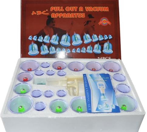 SCHRÖPFEN SET VAKUUM MASSAGE MIT 24 SCHRÖPFGLÄSER