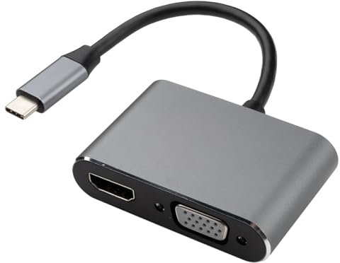 Leehitech USB C Hub, 4 In 1 USB C Hub with 4K HDMI/VGA/PD 100W/USB 3.0, VGA to USB Type-C Adapter for iPhone 15 Series, iPad Pro, MacBook Pro/Air, Samsung, Dell, HP, Chrome, Pixel, Nintendo
