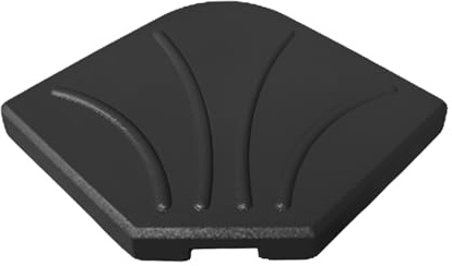 FORNOR 12497 Poids Pied DE Parasol 25 kg Noir 47 x 4