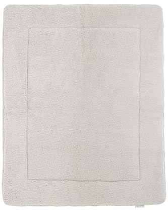 Meyco Laufgittereinlage Teddy, Baby Laufstall Einlage (Krabbelmatte für Babys, Spielmatte für Laufstall, besonders weich, 80 x 100 cm), Greige