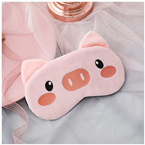 Schlafmaske Schlaf Augenmaske Eyeshade Baumwolle Katze Eyepatch Schlafmaske Nette Augenabdeckung Reisende Reste Augenband Schlafhilfe Augenägläubiger Augenmaske Schlafmaske(Size:Pink pig)
