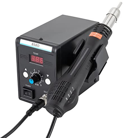 700 W Lötstation Lötstation 858D mit Heißluftpistole, Düse und LED-Display, einstellbare Temperatur, elektronischer Präzisionslötkolben, Schweißwerkzeuge